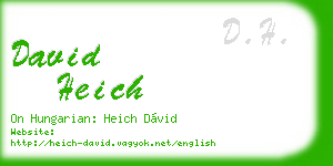 david heich business card